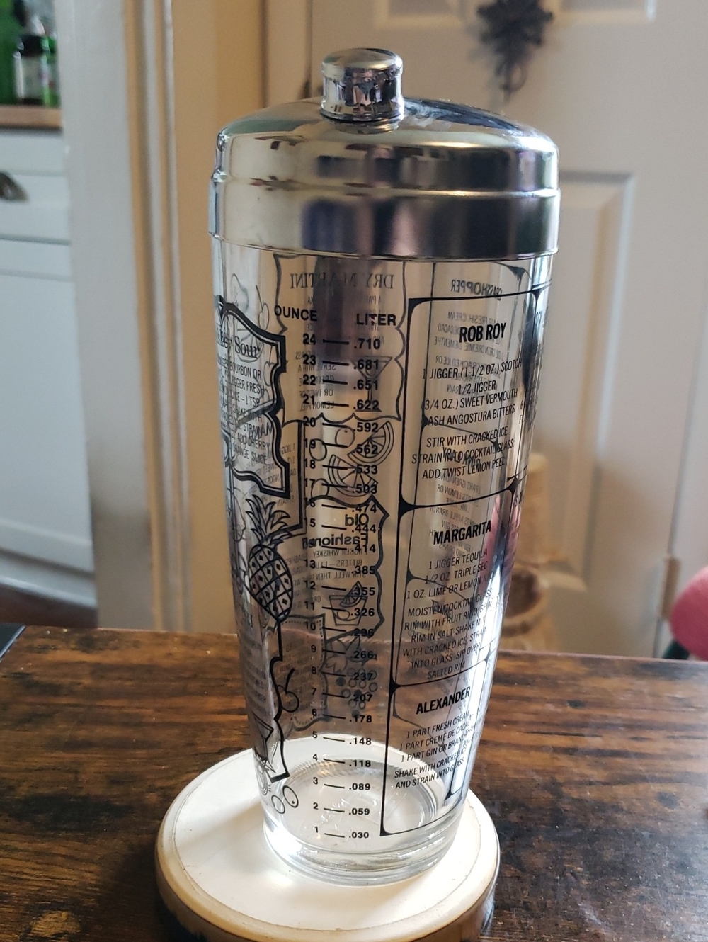 Vintage Mid-Century Modern Irvinware Glass Cocktail Shaker - Picture 6 of 15